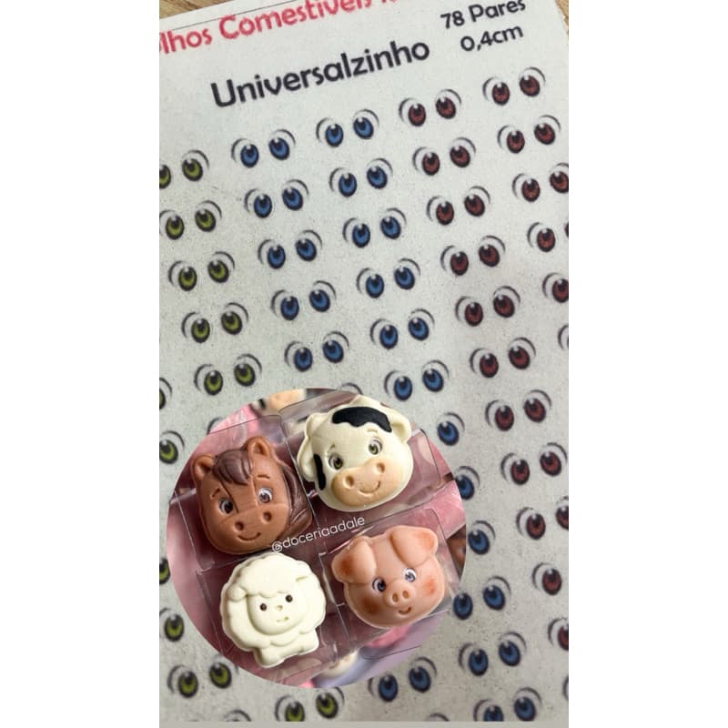Olhos Comestíveis Universalzinho  Micro