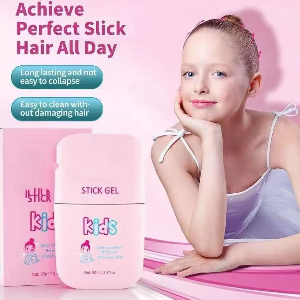 Creme em bastão de gel de cera para cabelo para crianças, meninas e meninos