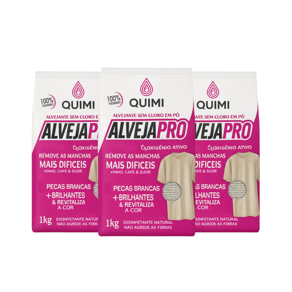 Percarbonato de Sódio 3 Kg 100% Puro Tira Manchas Roupas Brancas e Coloridas Alvejante Sem Cloro