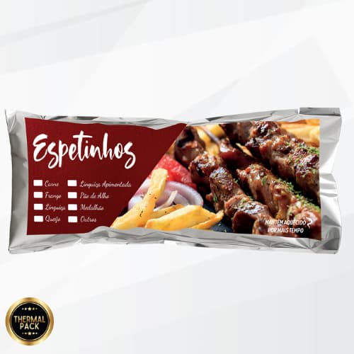 Embalagens/ sacos / saquinhos Termicos Para Delivery De Espetinho 500 Unidades.
