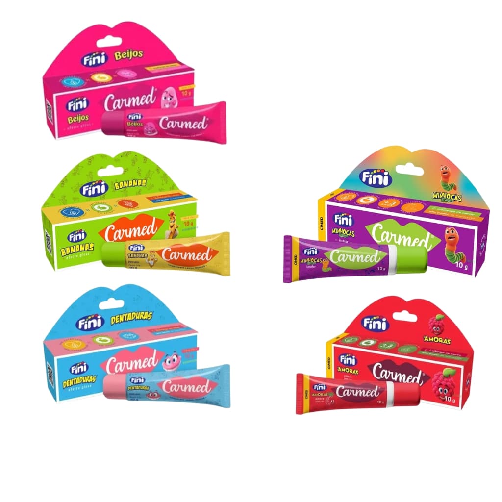 Kit 5 Carmed Fini 10g Hidratante Labial Sortido Sabores Variados