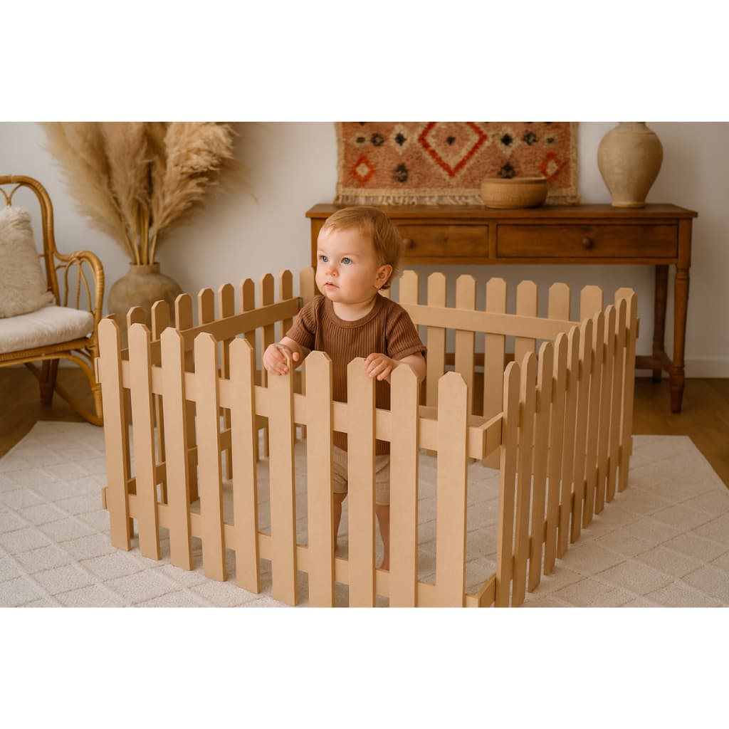 Cercadinho de Madeira para Crianças – Espaço Seguro, Natural e Confortável para Brincar