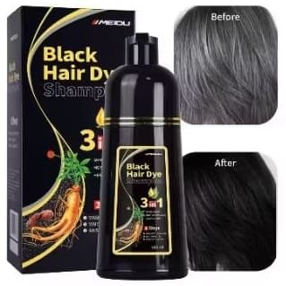 ENVIO IMEDIATO Shampoo de tintura de cabelo 3 em 1-500ML- COR  PRETO