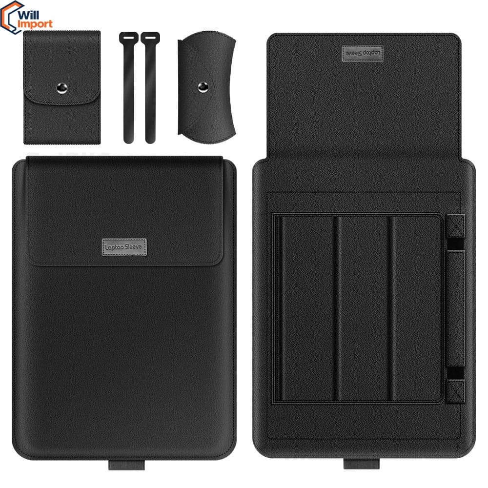 Case Capa Notebook Macbook Em Couro 4 Em 1, 13-16.1 Pol