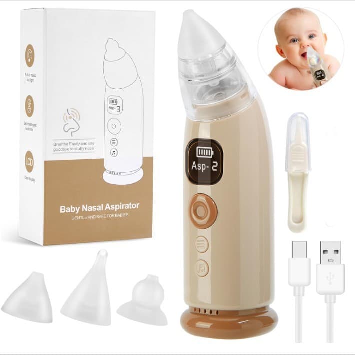 Aspirador Nasal Elétrico Usb Higieniza Nariz Bebê Infantil