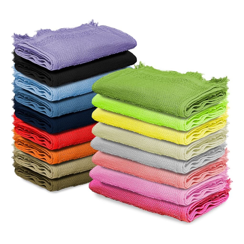 Kit 10 Toalhas Social P/ Academia Lavabo Franja Boca Mao Rosto Bordar Bebe Escolar Infantil 22x32cm