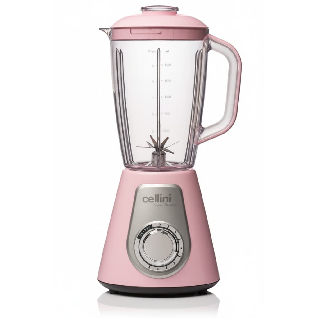 Liquidificador Cellini Super Blender 1000W Rosa - 4 Velocidades