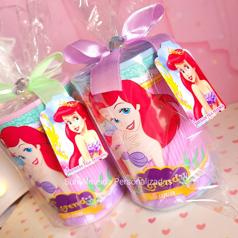 Cofrinho Personalizado Ariel Pequena Sereia Lembrancinha Festa Luxo