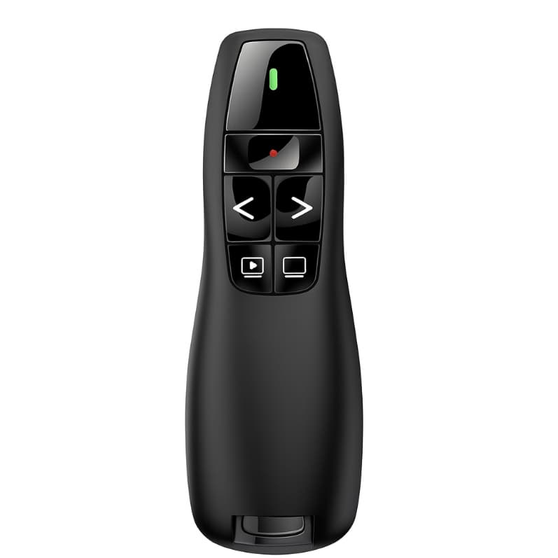 Controle Apresentador Sem Fio Wireless 2.4GHz Laser Vermelho 100m USB Plug Play