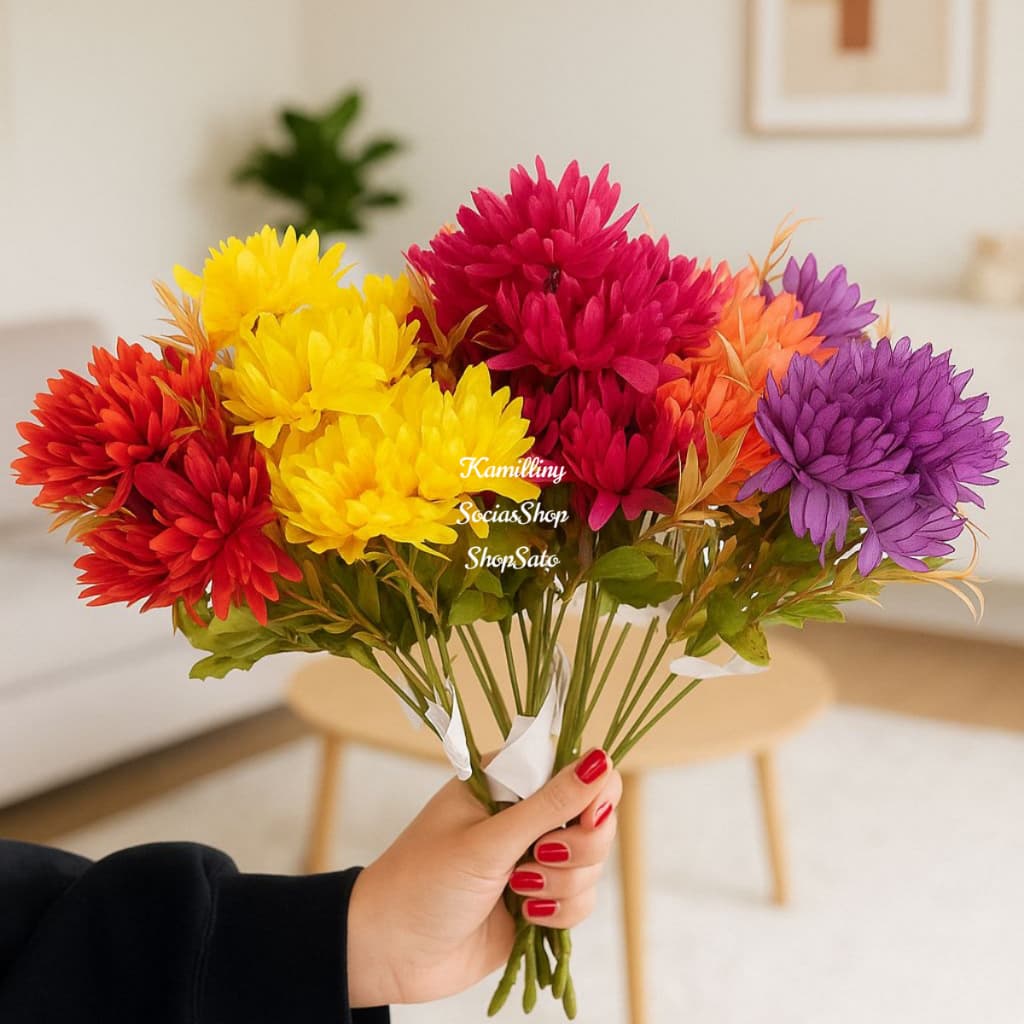 Buquê Gerbera Multicolorido Decoração Para Arrajos Enfeite 2025