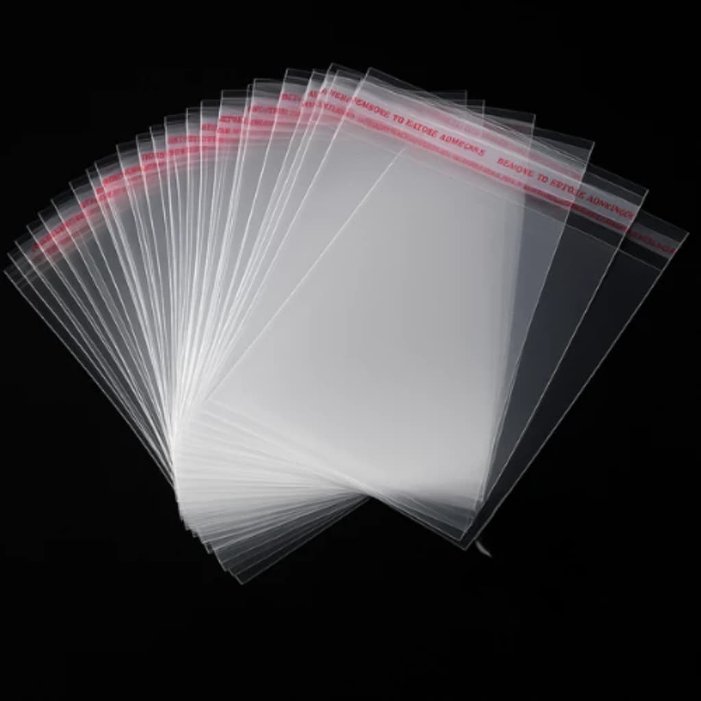 Kit 100/1000 unidades saco plástico adesivado 4x4cm até 25x35cm auto adesivo para revenda bijuteria