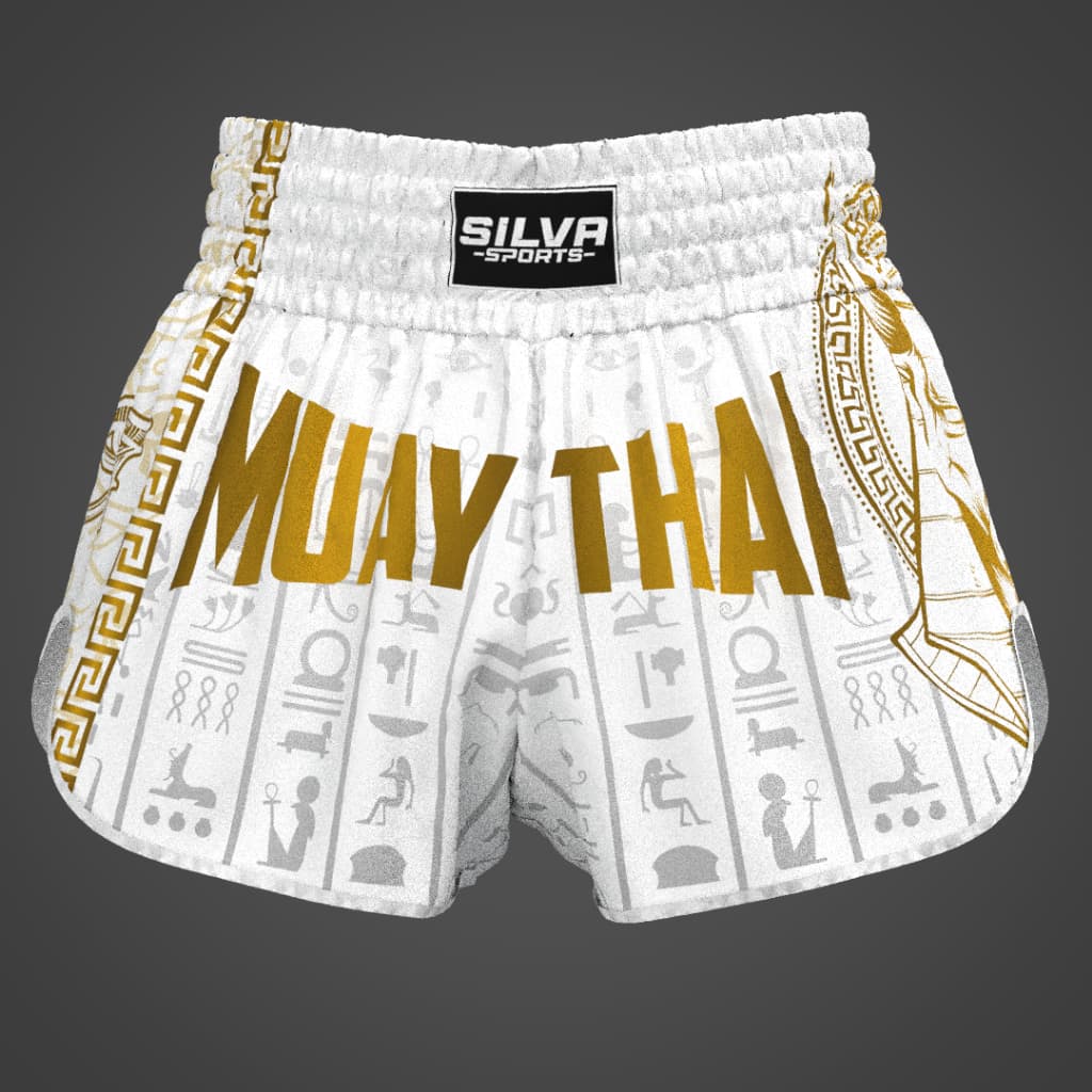 Short Muay Thai Anúbis Egito Dourado Unissex  Boxing Tailandês, Luta, Treino e Academia Premium