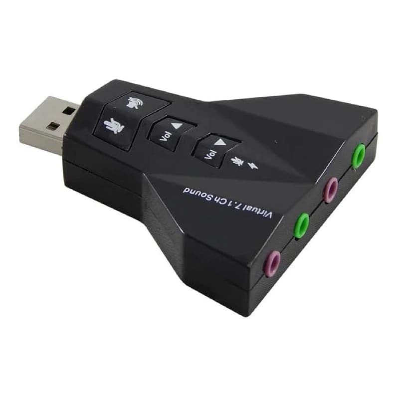 adaptador Placa som 7.1 usb com 2 endrada fone e microfone