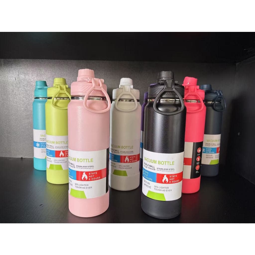 Garrafa Térmica com CAPA Protetora 600ml 800ml 1000ml  Espacial Quente & Frio Com Isolamento De Inox Grande Capacidade