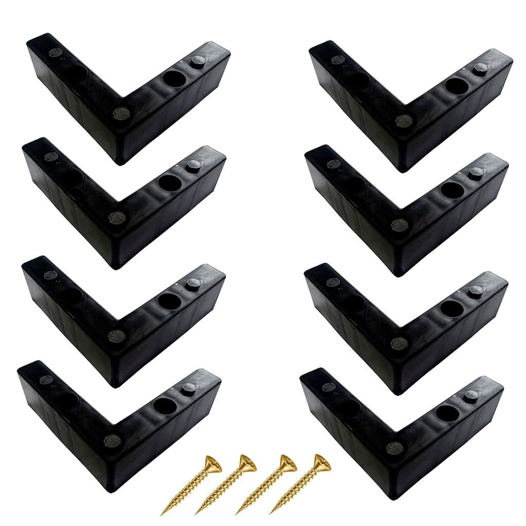 Kit 32 Pé Cantoneira L Reforçado Plástico Para Sofá Puff Poltrona Para Móveis no Geral