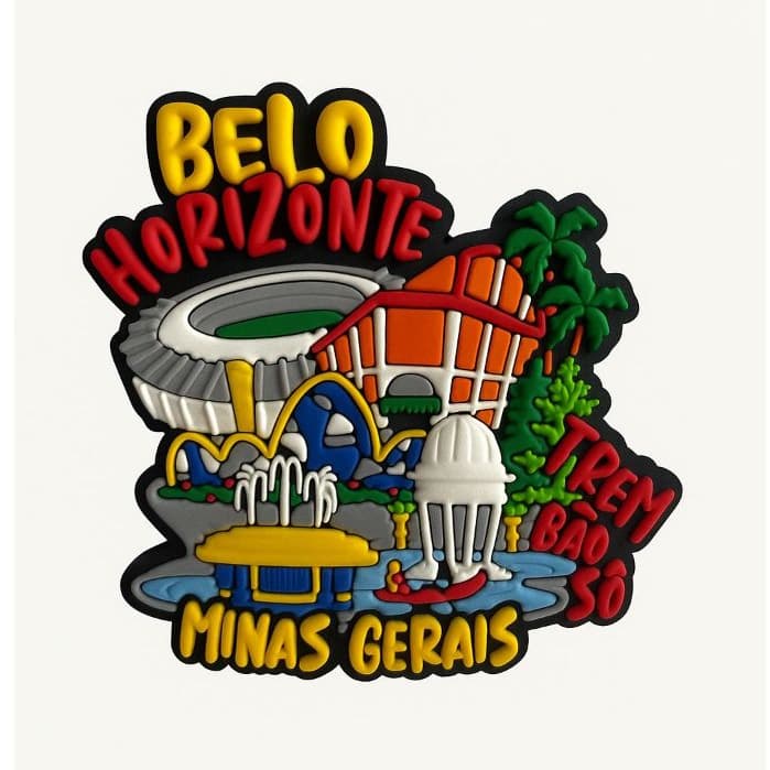 Ímã de Geladeira Belo Horizonte - Lembrança Vibrante de Minas Gerais!