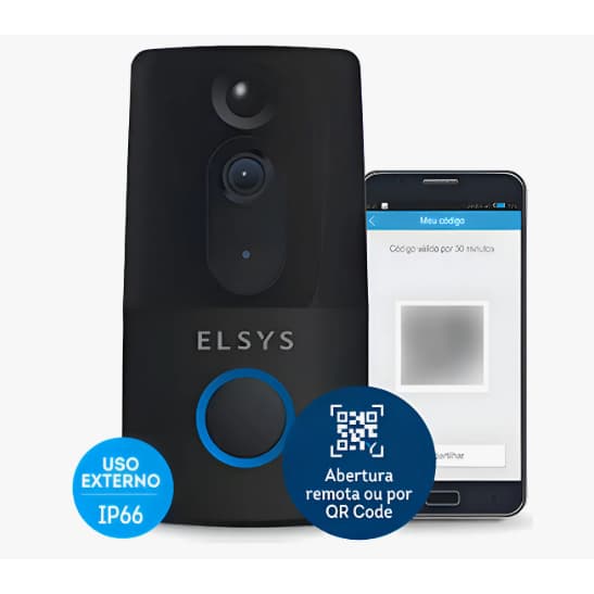 Vídeo Porteiro Wifi Sem Fio Full Hd Visualização Por Celular