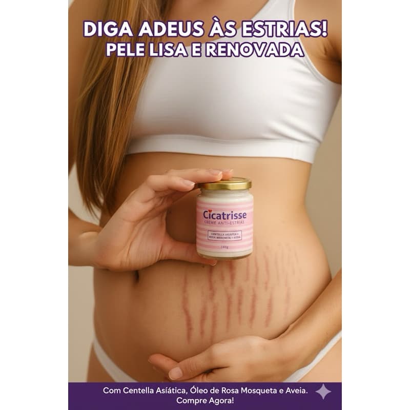 Cicatrisse Centella Asiatica Anti Estrias Brancas e Antigas | Rosa Mosqueta