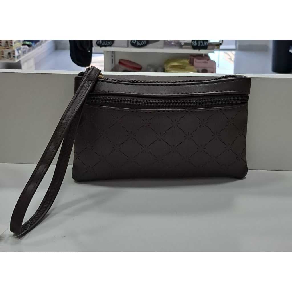 Bolsa de Mão/Carteira em Couro Sintético | Celular