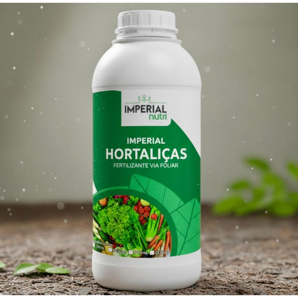 Adubo Foliar para Alface, Rúcula, Cebolinha, Couve - 1 Litro - Imperial Hortaliças.