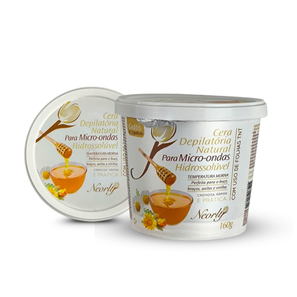 Cera Natural Morna Hidrossolúvel 160g Neorly Depilação Axila