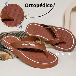 ❣️Chinelo Feminino Ortopedico LUNA Sandálias de Dedo Santa Lolla com Tiras Largas Leve Confortável Macio - Lançamento