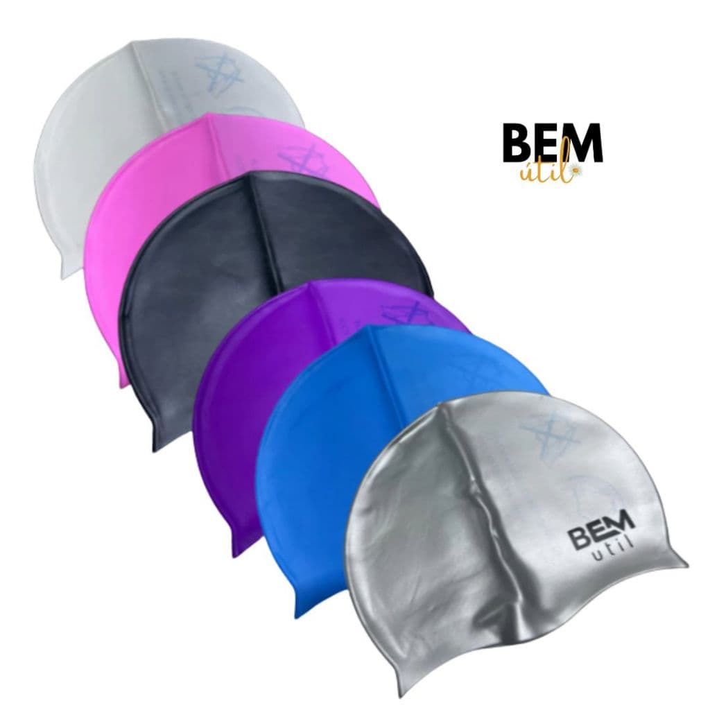 Touca De Silicone Para Natação Jovens E Adultos diversas cores