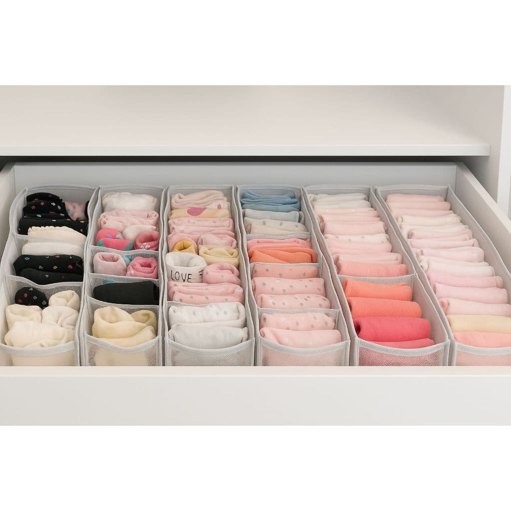 kit 10 Colmeia Pequena Organizadora de gaveta 10X15X35cm calcinha cueca meias roupas de bebe