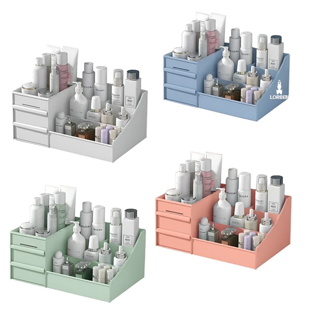 Organizador de Mesa Multiuso com Gaveta Lorben Porta Treco para Escritório Caneta Cosméticos