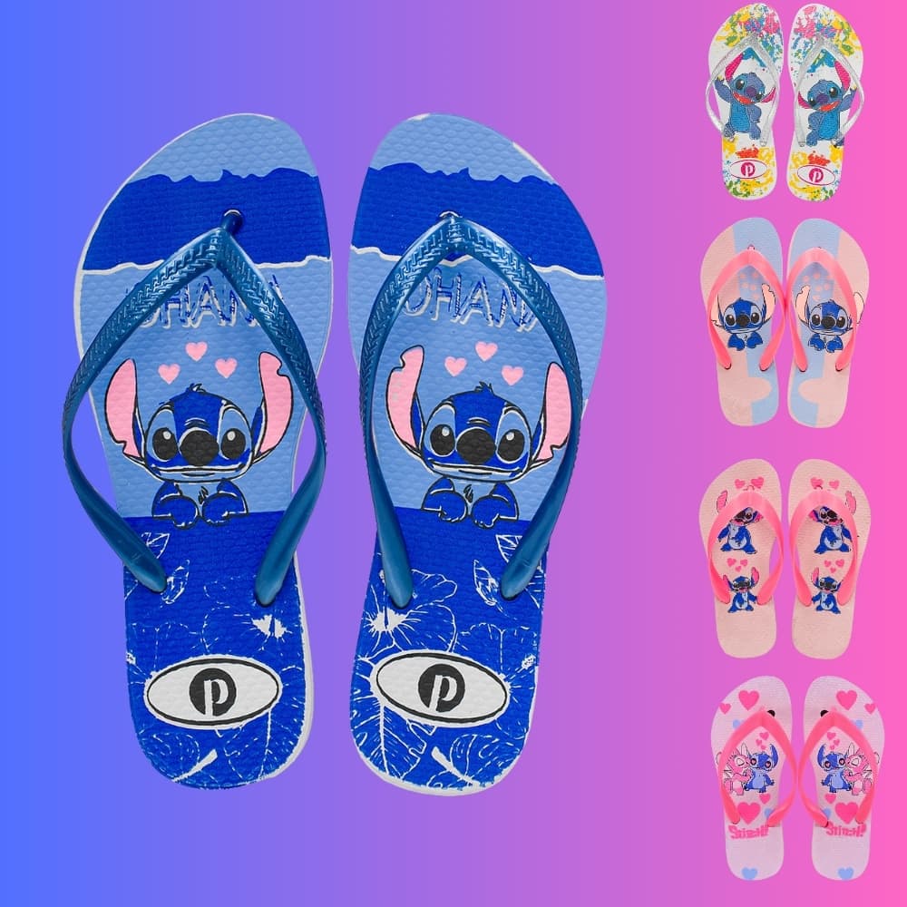 Chinelo Feminino e Infantil Menina Confortável Stitch