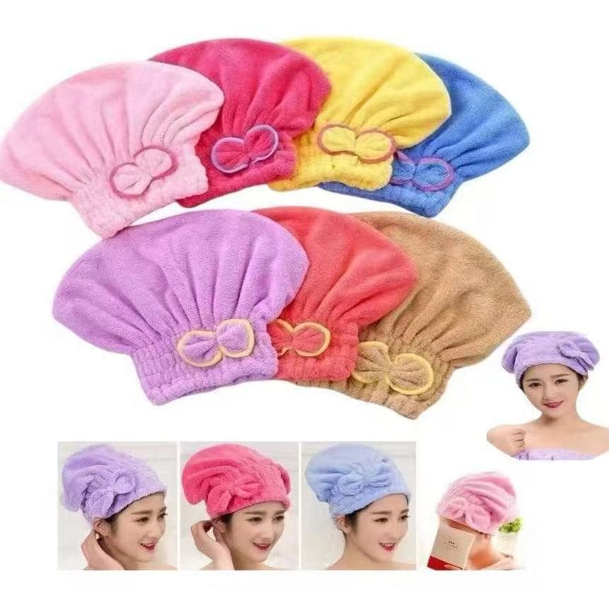 Kit 5/10 Touca para seca cabelo Mágica Touca de Banho Absorvente Toalha de Microfibra