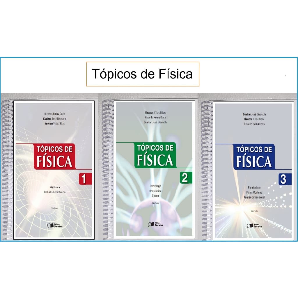 Tópicos de Física - Colorido, encadernado, excelente impressão, tamanho A5 (14cm x 21cm) Formato Livreto
