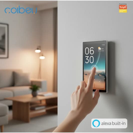 Touch Tela Painel Central Inteligente COIBEU Automação com Zigbee WiFi e Assistente de Voz
