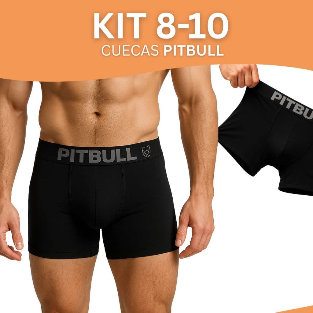 Kit 10 Cueca Boxer Adulto Pitbull Variadas Promoção