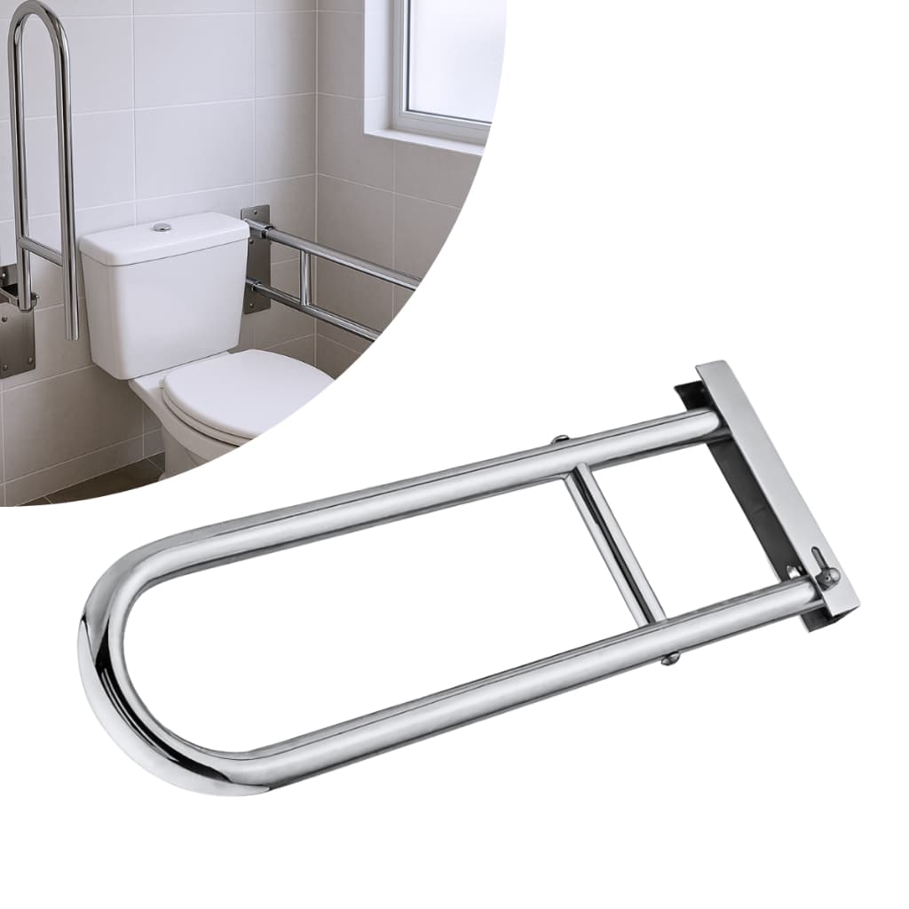 Barra Alça de Apoio Em U Articulado 60cm 70cm 80cm Para Banheiro Hospitais Idosos Deficientes Físico