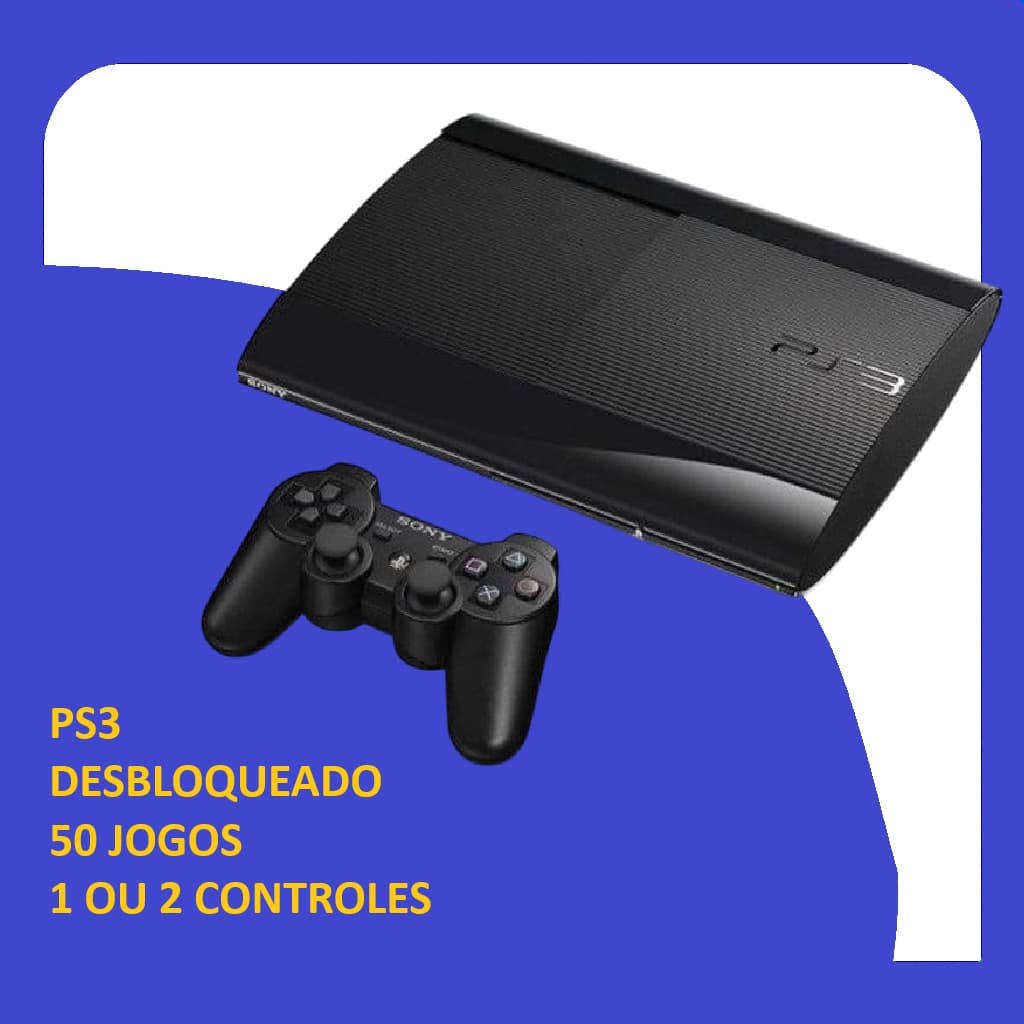 Console PlayStation 3 Sony Desbloqueado 250GB / 500GB +2 Controle