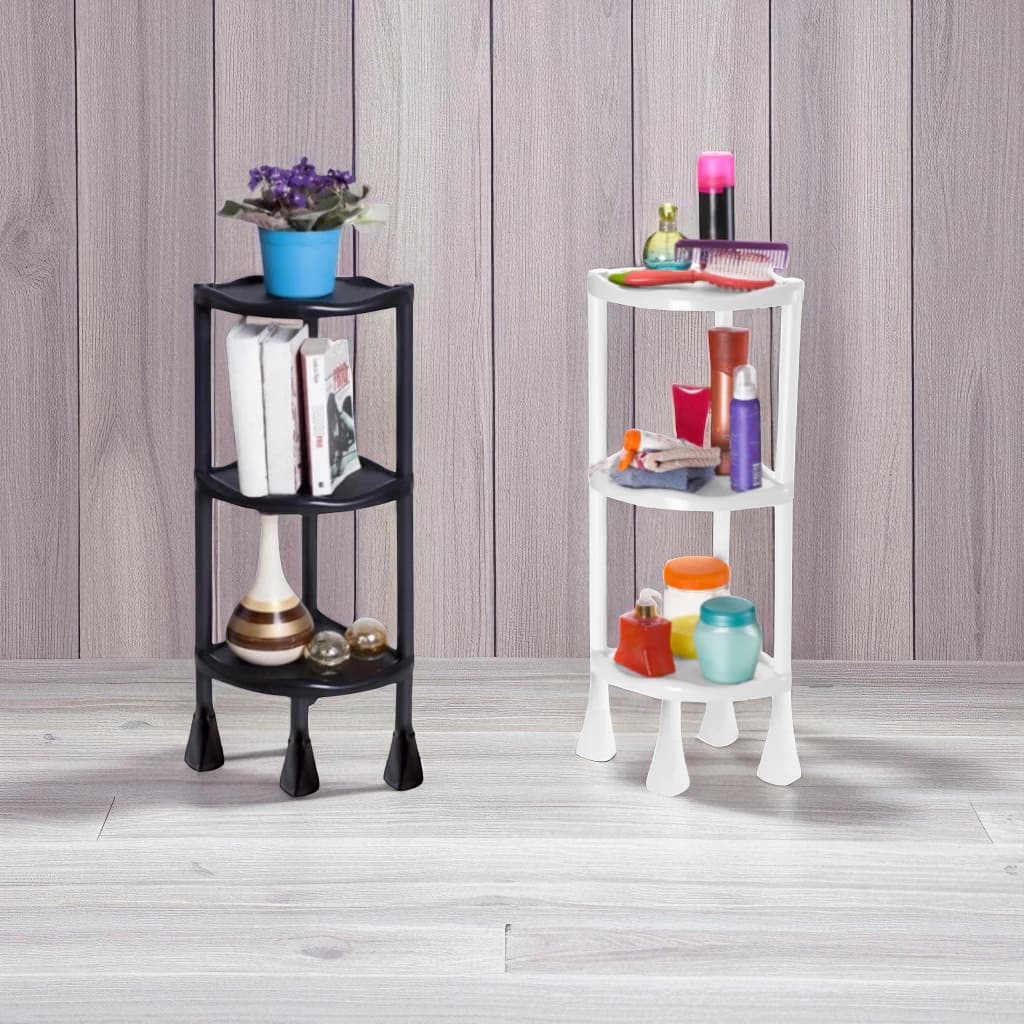 Prateleira de Canto Cantoneira Triangular ou Retangular Banheiro Cozinha Sala