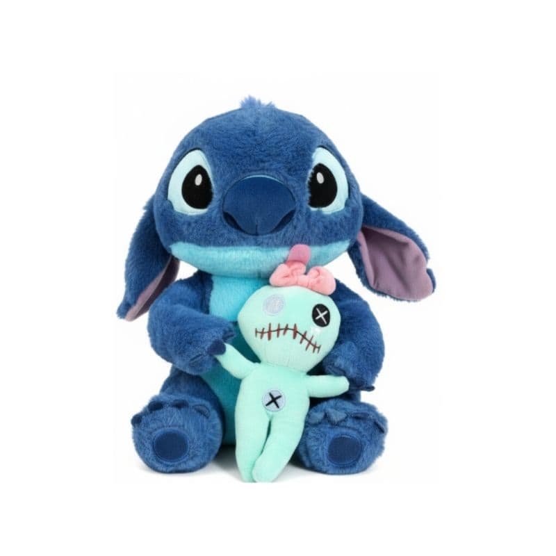 Pelúcia Stitch 35 CM com Boneca XEPA Scrump + Relógio Digital Infantil | Presente Fofo