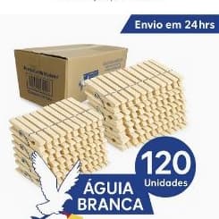Prendedores Pregadores Roupa Madeira Artesanato Embalagem c/ 120 unidades
