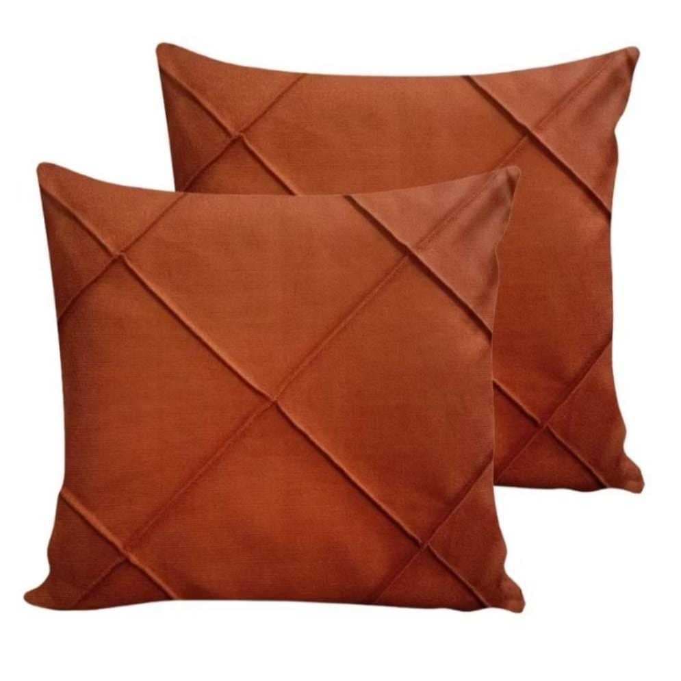 Kit 2 Capas de Almofadas Suede Aveludado luxo para sala e quarto Drapeada