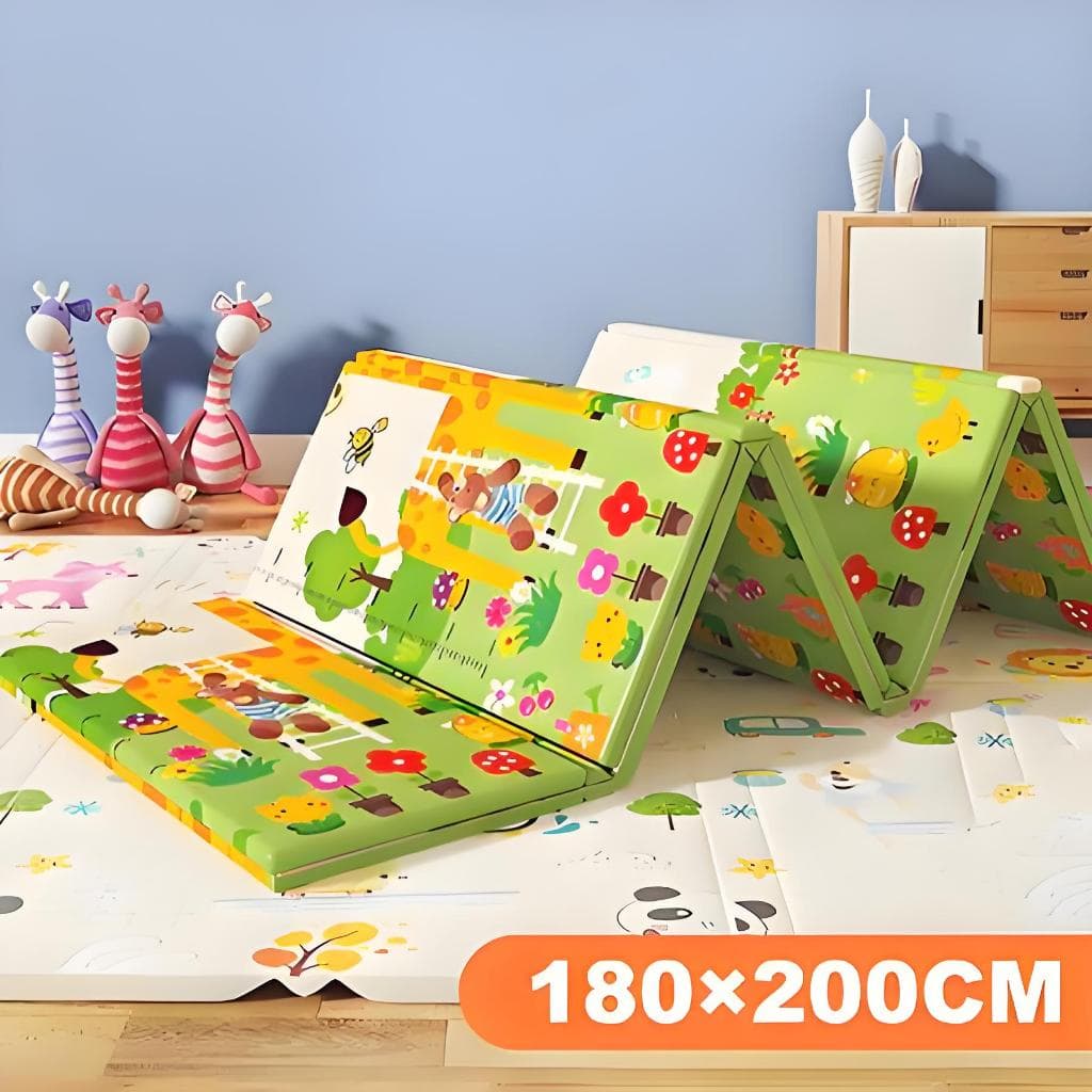 TAPETE TATAME INFANTÍL 200cmx180cm x7mm Bebê Dupla Face Emborrachado