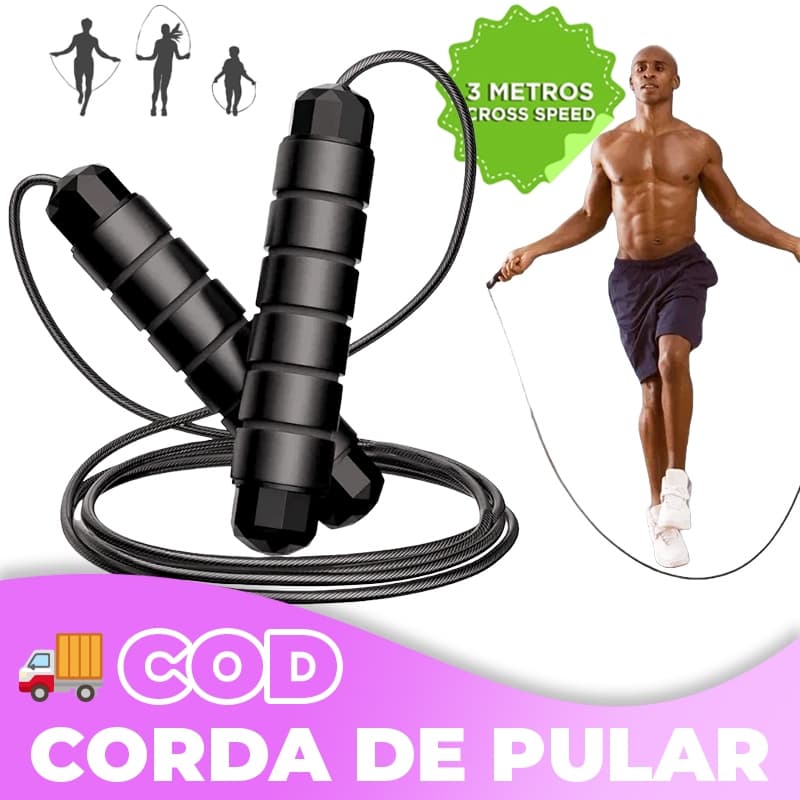 Corda de Pular Crossfit Profissional 3M -Para Fitness