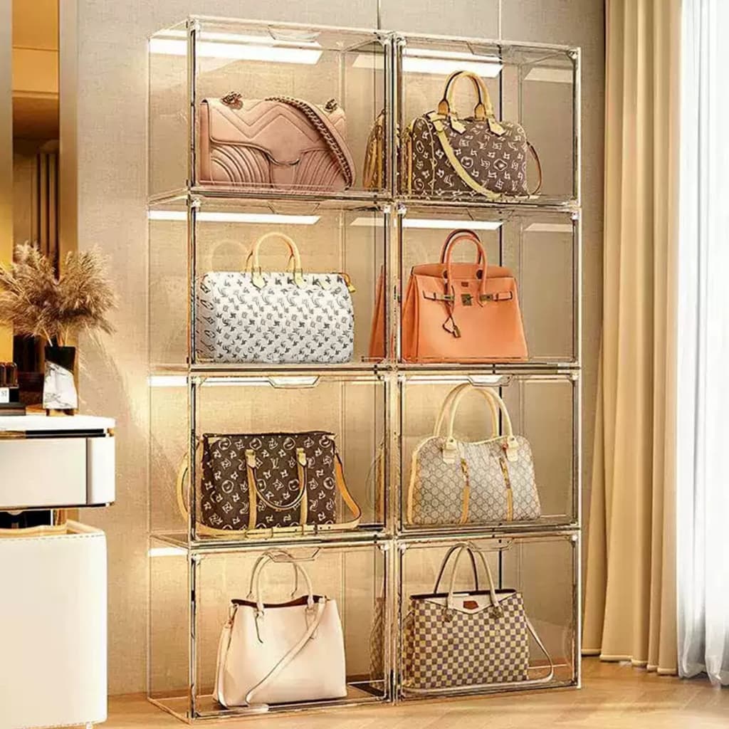 Caixa Organizadora Acrilico Transparente Grande Para Sapato Tênis E Bolsa