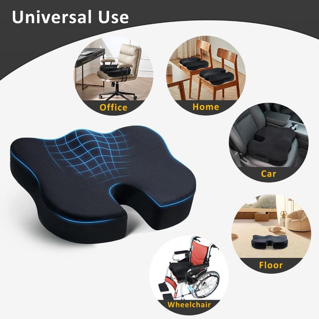 Almofada Assento Ortopédico Travesseiro Ergonômico Cadeira Corretor Postura Home Office