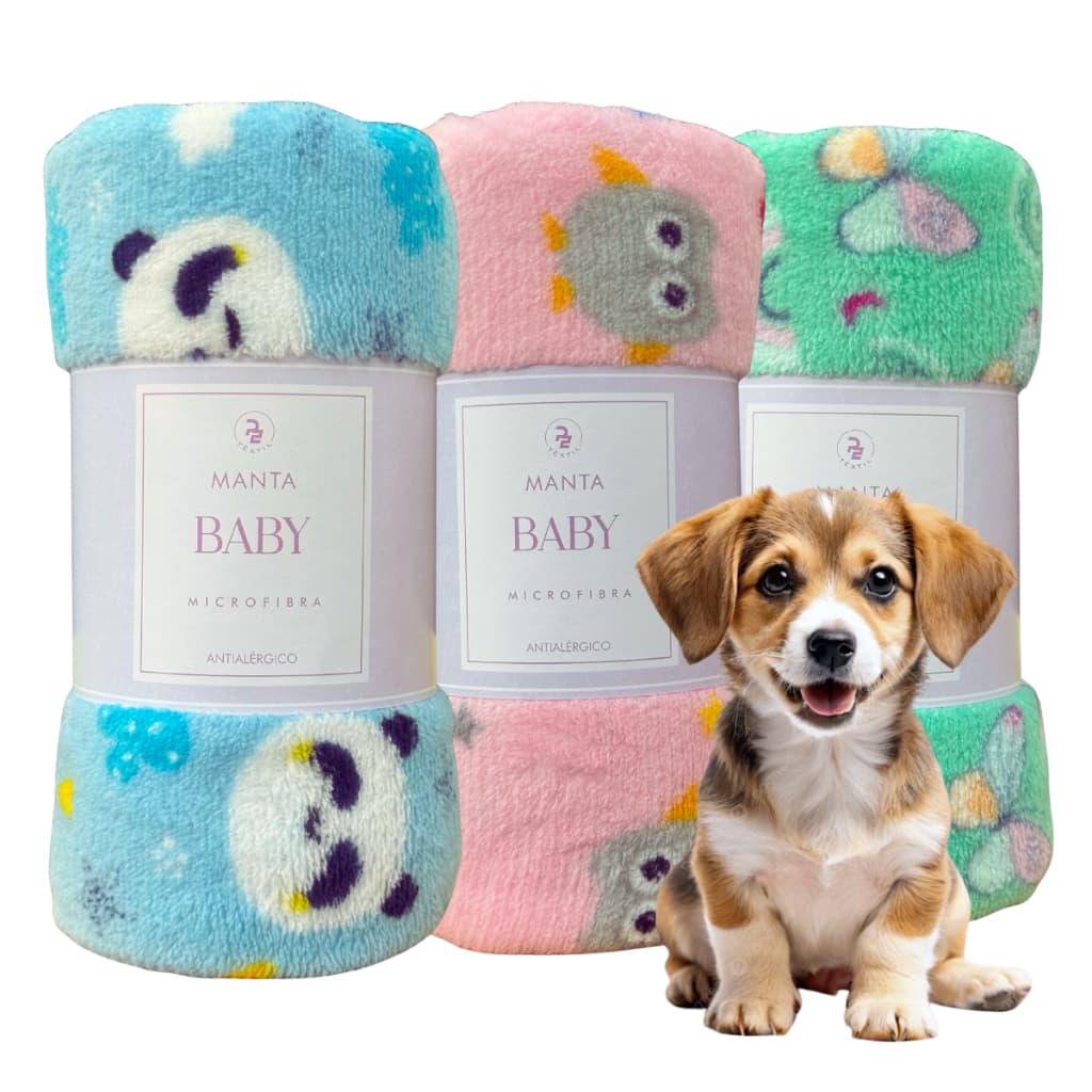 1 Manta Mantinha Pet Cobertor/Coberta Microfibra Soft Estampado/Macia/Quente/Antiácaro/Cachorro/Gato