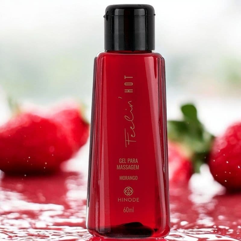 Gel Para Massagem Feelin Hot Morango 60ml