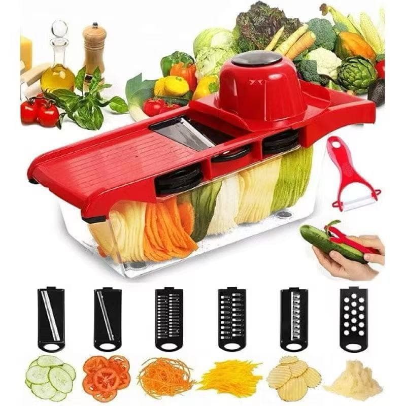 Mandoline Profissional Cozinha Slicer Aço Inox 10 em 1 Fatiador Cortador Ralador De Legumes Alimentos-envio imediato