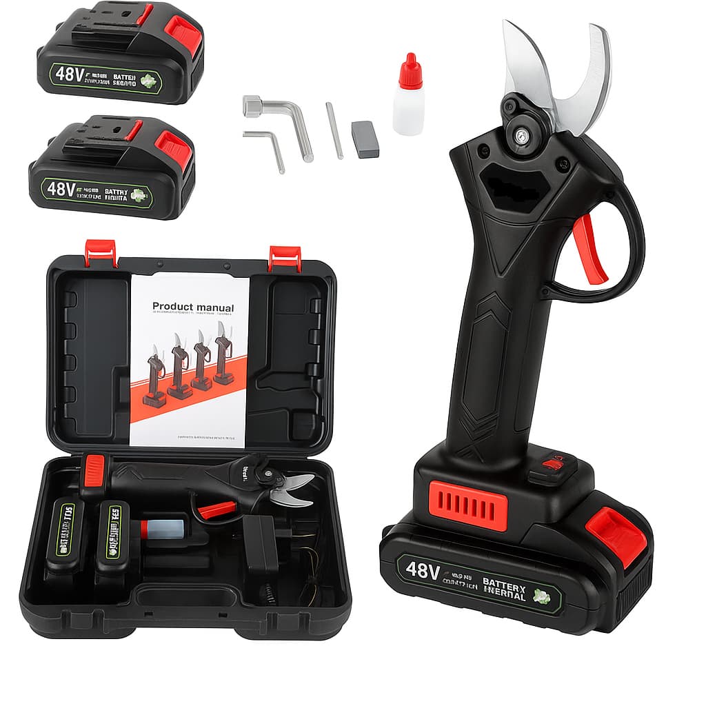 Tesoura Elétrica De Poda Jardim Sem Fio 2 Baterias Podagem Carpintaria Portátil