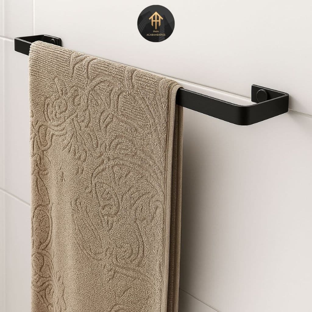 Porta Toalha De Banho Preto
