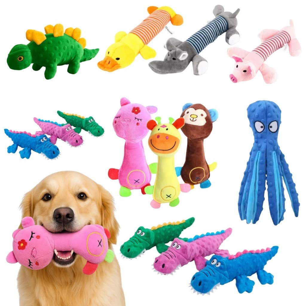 Brinquedo de Pelúcia Interativo para Cães Som Durável De Desenho Animado Ótimo Jogos De Rebocador